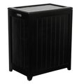 Makeithappen Mahogany Finished Laundry Hamper with Interior Bag MA105058